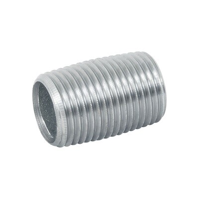 NIPLE GALVANIZADO 1/2" CUERDA CORRIDA, TRUPER COD 47536