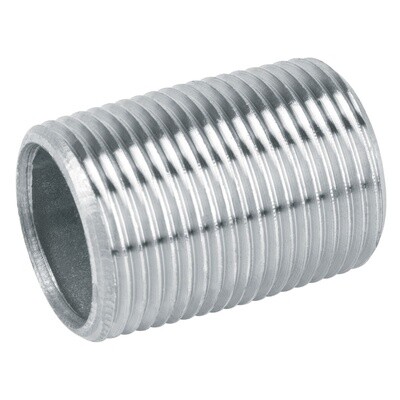 NIPLE GALVANIZADO 3/4" CUERDA CORRIDA, TRUPER COD 47537
