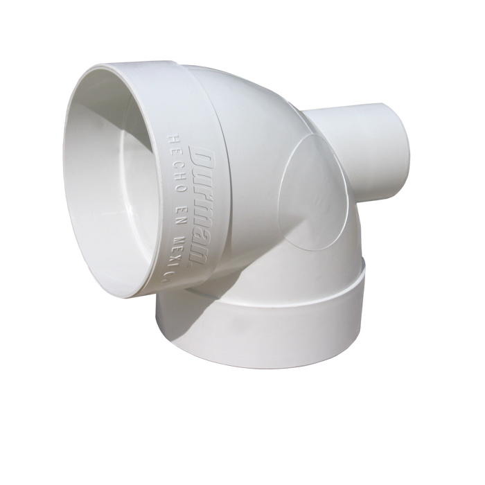 CODO PVC 90° 4" CON SALIDA 2", LATERAL IZQUIERDA 2" PT5014A