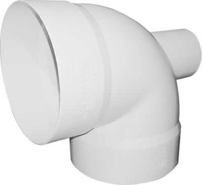 CODO PVC 90° 4" CON SALIDA 2", TRASERA 2" PT5017A