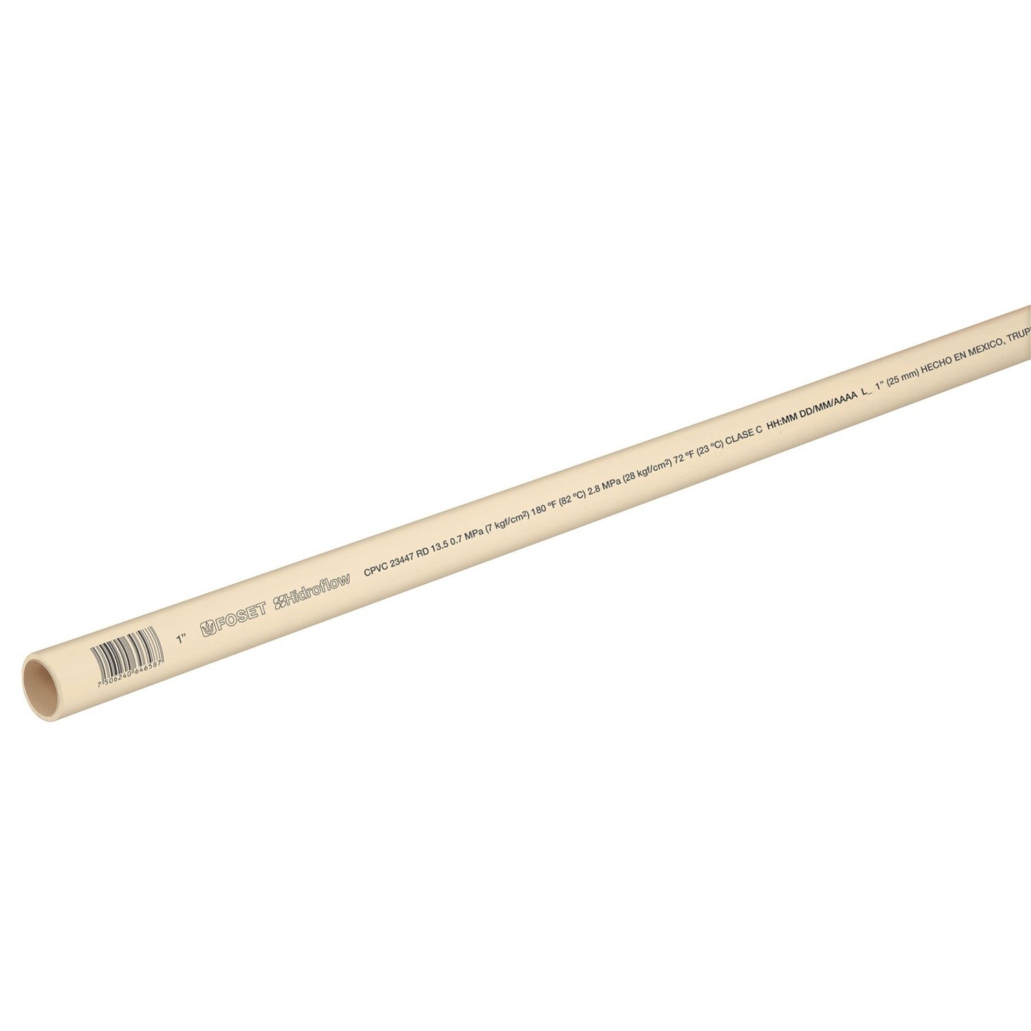 TUBO CPVC 1" DE 3 METROS TRUPER 45044