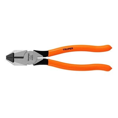 Pinza para electricista 8 uso rudo, mango PVC, Truper COD 17304