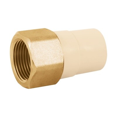 ADAPTADOR HEMBRA DE CPVC 1" CON INSERTO METALICO TRUPER 45109