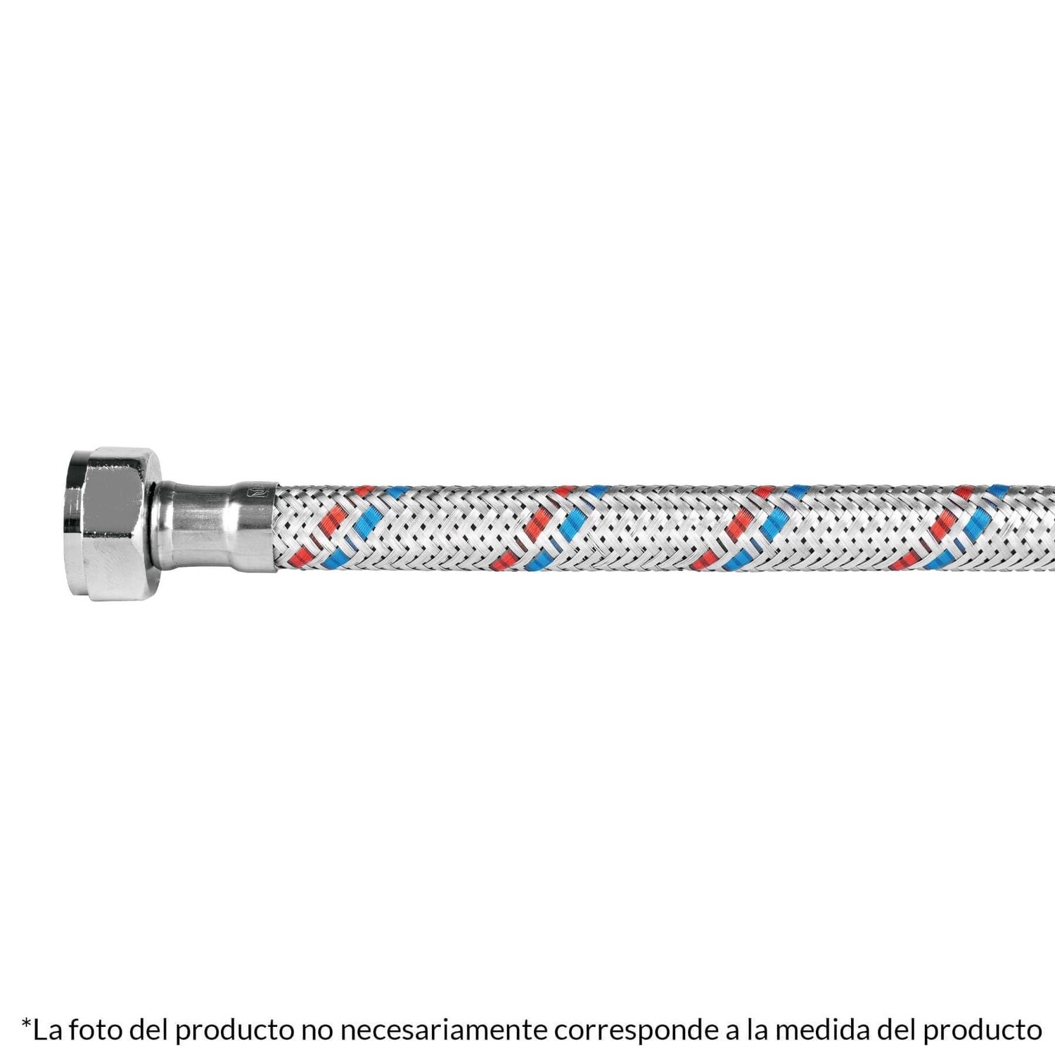 Manguera lavabo/fregadero, aluminio, 1/2x1/2,55 cm, Basic COD 26021