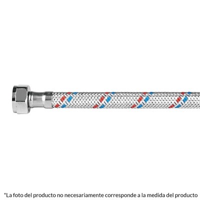 Manguera lavabo/fregadero, aluminio, 1/2x1/2,55 cm, Basic COD 26021