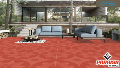 PISO VENEZUELA ROJO 33X33 1.76M² PORCELANITEZ