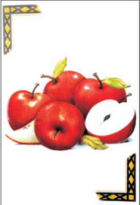INSERTO MANZANA ROJAS BETA BLANCO 20 X 30 CM MFRS I17.