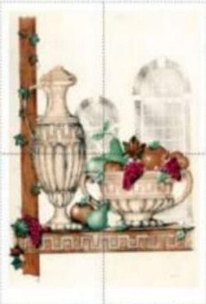 MURAL INTERIOR (4 PZAS) JAZMIN 20 X 30 CMS M4 MIRAFLORES.