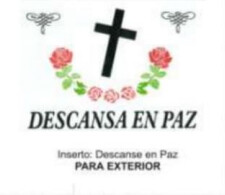 INSERTO DESCANSE EN PAZ 20 X 30 CMS MFRS I135 MIRAFLORES