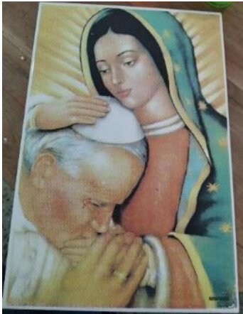 INSERTO VIRGEN DE GUADALUPE CON PAPA 30 X 45 CM R10 MIRAFLORES.