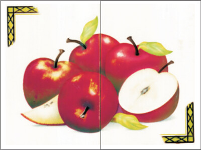 MURAL MANZANA ROJA (2PIEZAS) 20 X 30 CM MRFS MIRAFLORES.