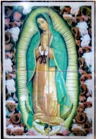 MURAL VIRGEN DE GUADALUPE ROSAS 20X30 CMS 4 PIEZAS MFRS MR1 MIRAFLORES