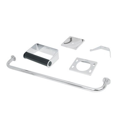 Juego de 5 accesorios para bano, acero inoxidable, Basic COD 49255