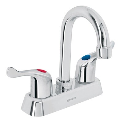 MEZCLADORA PLASTICA 4 CUELLO TIPO BAR PARA LAVABO, PALANCA	45513