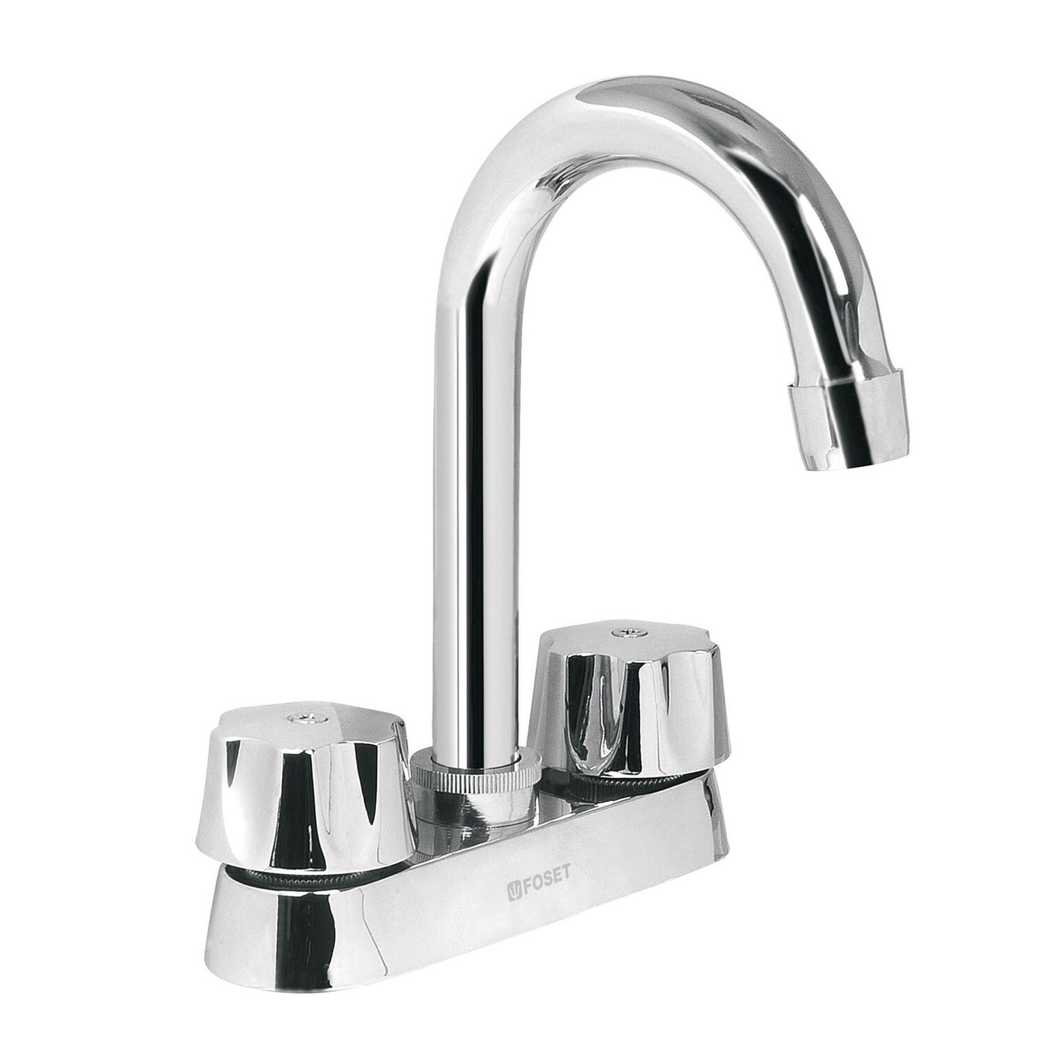 Mezcladora 4 para lavabo, cuello bar, cartucho ceramico COD 49275