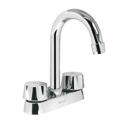 Mezcladora 4 para lavabo, cuello bar, cartucho ceramico COD 49275