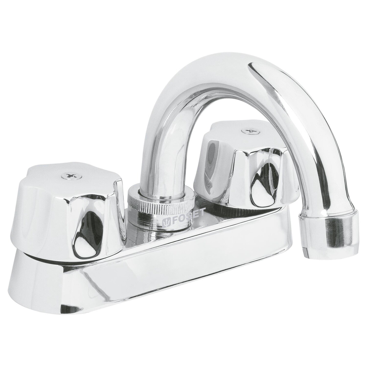 MEZCLADORA 4 PARA LAVABO, CUELLO CURVO, CARTUCHO COMPRESION	49589