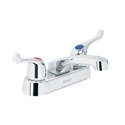 Mezcladora 4 para lavabo, cuello curvo, manerales palanca COD 49279