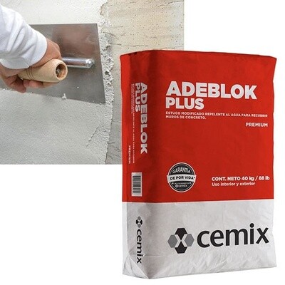 ESTUCO ADEBLOK PLUS AP 40 KG CEMIX