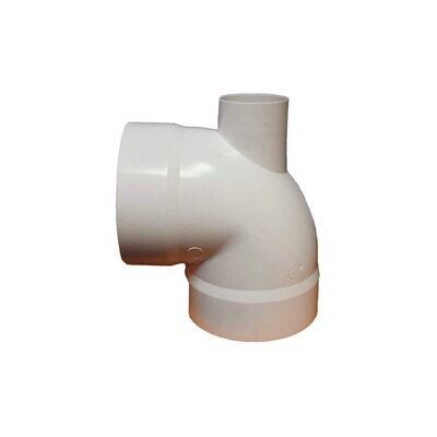 CODO PVC 90° 4" CON SALIDA 2", TRASERA IZQUIERDA 2" PT5018A