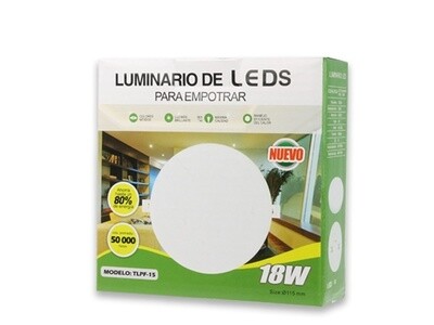LUMINARIO LED PARA EMPOTRAR AJUSTABLE DE 18W REF. S37W18 TLPF-15
