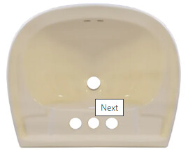 LAVABO FLORENCIA CERAMOSA COLOR MARFIL WT2000912A