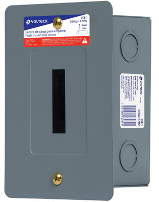 Centro de carga empotrable, 1 polo, Volteck COD 47192