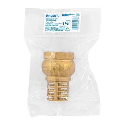 Valvula check Pichancha con rejilla de laton 1-1/2, Foset COD.49048 FOSET