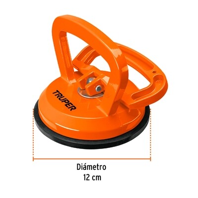 Ventosa de aluminio para vidrio, 1 copa de succion, Truper 100760