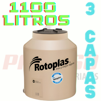 TINACO ROTOPLAS 1100 LTS TRICAPA S/FILTRO