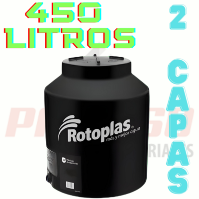 TINACO ROTOPLAS 450 LTS BICAPA S/FILTRO