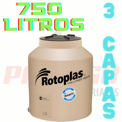 TINACO ROTOPLAS 750 LTS TRICAPA S/FILTRO