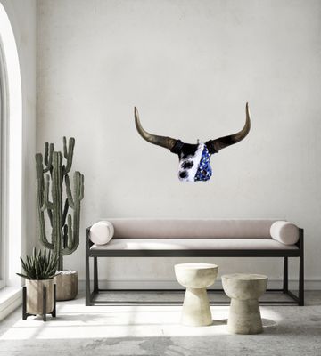 Mosaic bull skull