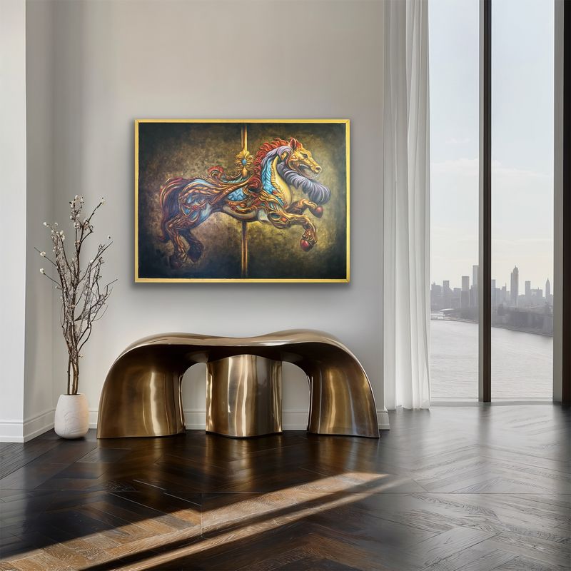 Psycho Carousel Horse Print