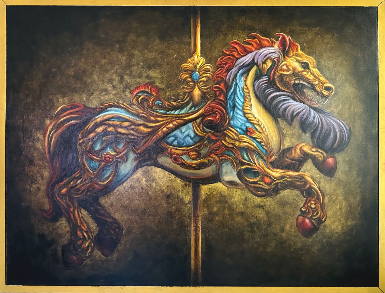 Psycho Carousel Horse Print