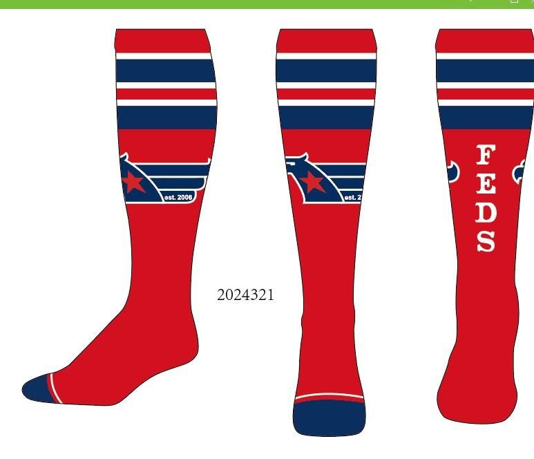 Feds Red Team Socks-Size  X-Large