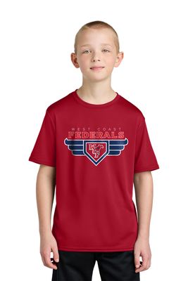 Red Cotton Tee: Harley Logo