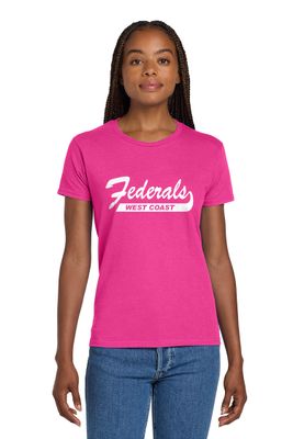 Federals Cotton Tee: Hot Pink (Y/A)
