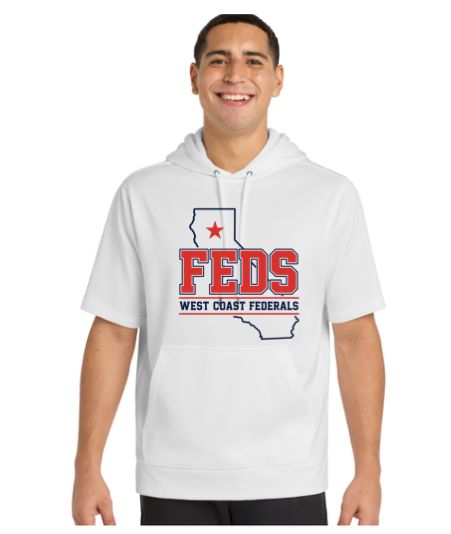Short Sleeved Dri-Fit Hoodie: White (Youth / Adult)