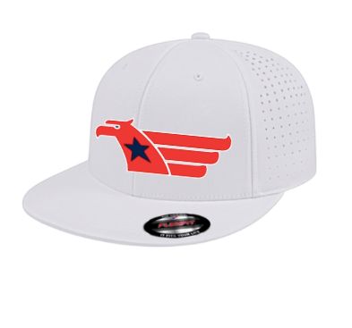 White Performance Perforated Flat Bill