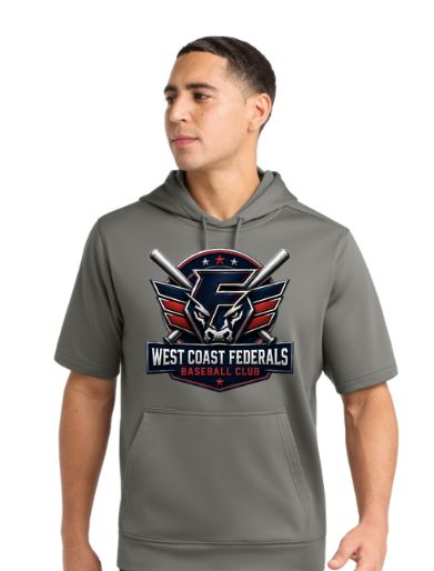 Short Sleeved Dri-Fit Hoodie: Charcoal Cow (Youth / Adult)