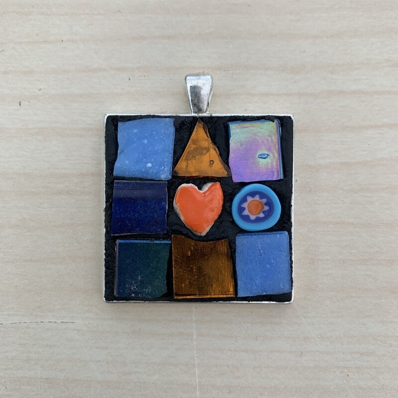 Heart and shapes pendant