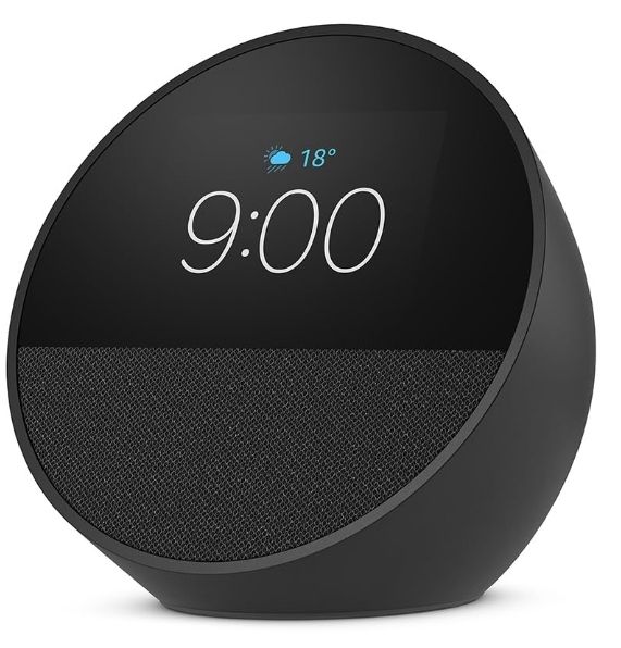 ECHO SPOT BOCINA INTELIGENTE CON PANTALLA + ALEXA GRIS