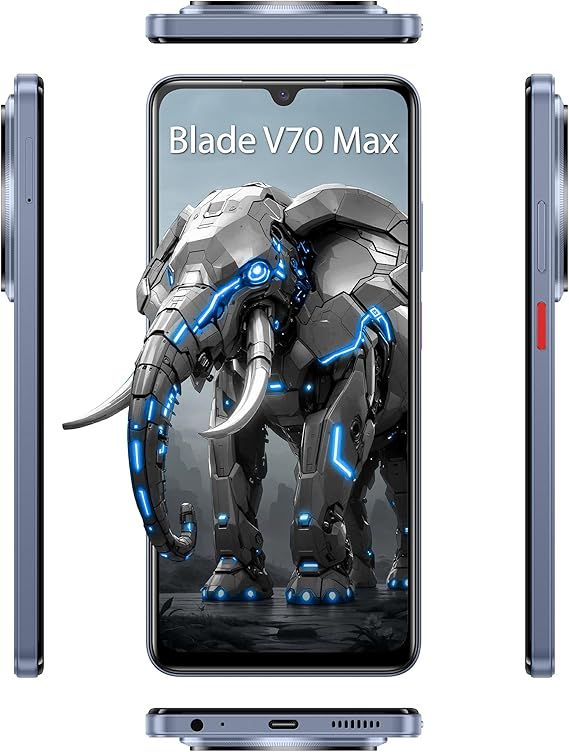 ZTE V70 MAX RAM 8GB ROM 256GB 50MP+2MP 8MP 6000MAH ANDROID 15 GRIS