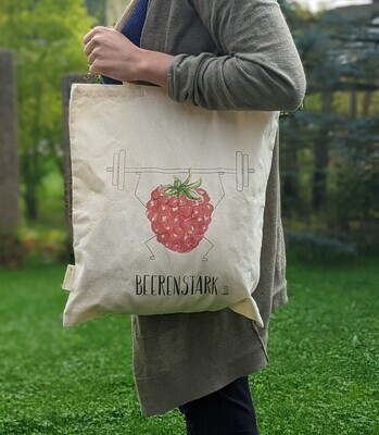 BIO-Baumwolltasche &#39;Bohnbastisch &amp; Beerenstark&#39;