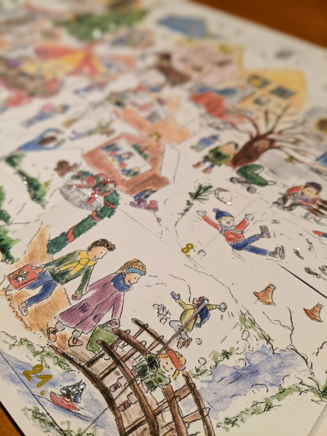 Adventskalender mit Sticker