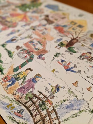 Adventskalender mit Sticker