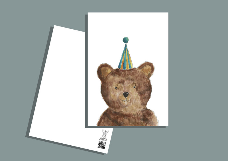 Postkarte PartyBär