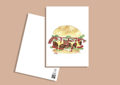 Postkarte Burger