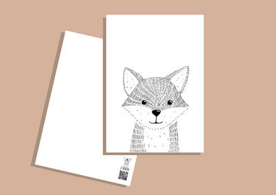 Postkarte StrichFuchs